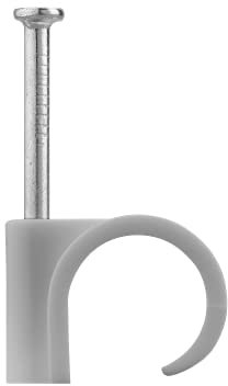 DEBFLEX PLO01836 Fils pour câble Rond Ø 12 à 16mm Pointe béton Gris-700454, Lot de 50 Attaches