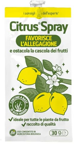I Consigli Dell'Esperto- Citrus Spray- Concime Fogliare per Agrumi-Previene la Cascola dei Frutticini-Rinforza e Nutre Aranci, Limoni e Mandarini