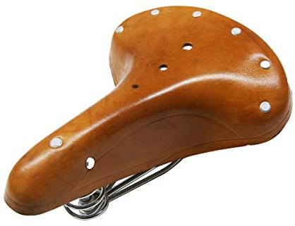 TentHome Sella Bici Comoda per Uomo Donna Vintage con Ammortizzatore a Molla, Sella mtb Bicicletta da Città, Sellino per Bici, Sellini per Bike Marrone, Accessori per Biciclette