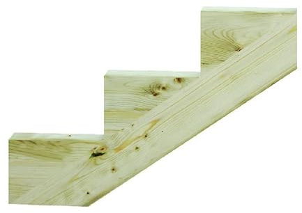 Gartenwelt Riegelsberger Mordaza de escalera para 3 peldaños, altura de 51 cm, madera maciza de pino impregnada a presión, 1 unidad