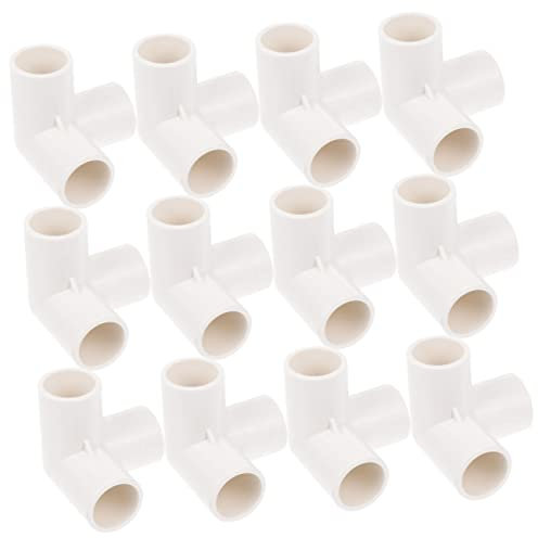 VILLFUL 20st Dreidimensionales Wasserpfeifen-t-stück Pvc-rohrverbinder Pvc-anschlüsse 1/2 Zoll T-rohr-anschluss 3-wege-pvc-fitting 1/2 Zoll Schwarzes Rohr Weiß Regal Rechter