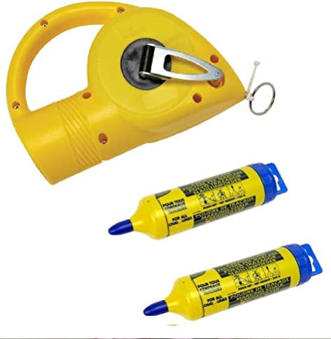 Maxi Chalk Line 30M Road/Roof Marking with 2 Blue Chalk Flasks