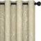 Deconovo Door Thermal Bedroom Curtains 84 Inch Drop, Blackout Eyelet Tree Branches Printed Window Treatment Curtains for Living Room, Beige, 52 x 84 Inch (W x L), 2 Panels