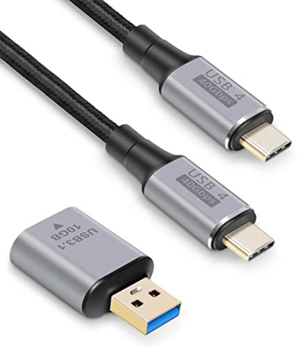 RULGOI Cable USB 4, Compatibile con Thunderbolt 4/3 Tasa de Transferencia 40Gbps Admite 8K60Hz o monitor doble 4K60hz con PD 100W para PC, eGUP, SSD externo