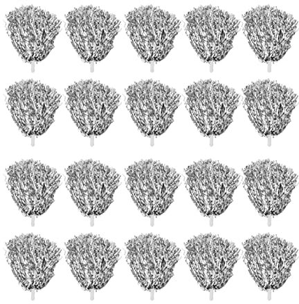 20 Stück Pompons Cheerleading, Bright Metallic Cheers Ball Squad Cheer Sport Farben Pompons Poms Hand Flower Bands Spirit Cheering Pom Colours Accessories Tanzpompons Sportspiel Teamgeist