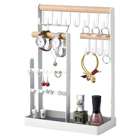 Otekuvic Portagioielli Portagioie Organizzatore, Portagioie per Collana Orecchini Anelli Braccialetto, Portagioie Albero Bianco per Ragazze Donne