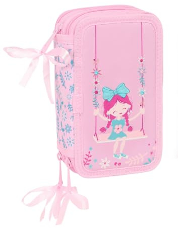 safta Glowlab Kids Swing - Trousse Scolaire avec 37 Outils Inclus, Trousse pour Enfant, idéale pour Les Enfants de 5 à 14 Ans, Confortable et Polyvalente, qualité et résistance, 12,5 x 5,5 x 19,5 cm,