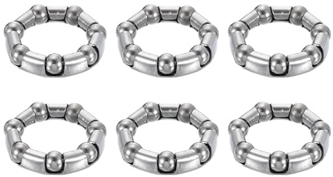 QUARKZMAN Roulement à Billes de pédalier de vélo 5/16 Pouce (8mm) x 7 Billes, 6 pièces de Rechange pour roulements de pédalier de vélo et roulements de Cadre de Roue