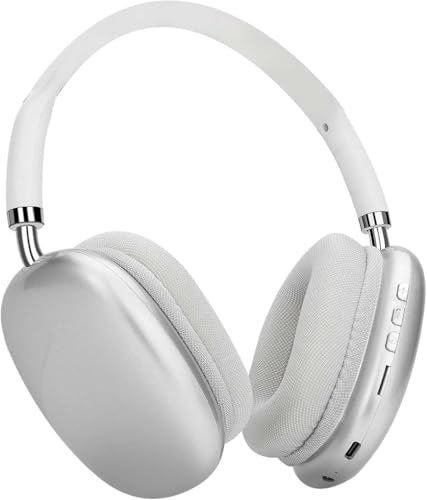 AUDALA Casque Bluetooth sans Fil Over-Ear, HiFi Stéréo 28H Autonomie - Réduction de Bruit avec Micro, Confortable pour Sport, TV, PC, Téléphone iOS/Android (Argenté)