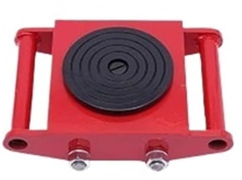 Patín de Transporte de Maquinaria Transportador de maquinaria industrial con tapa rotación 360°, 13200 lb, 6 T, asistente manipulación patines(Red)