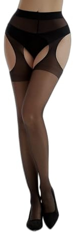 Suupii Sheer Tights for Women, Black Tights Women Fishnet Stockings