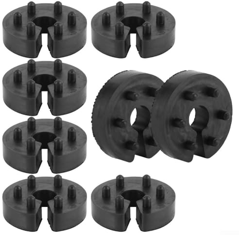 Pumixiy Fitment 13mm Suspension Bump Stops, Set of 8 Spring Travel Limiters with 6-Way Positioning, Front or Rear Car Suspension Cushions