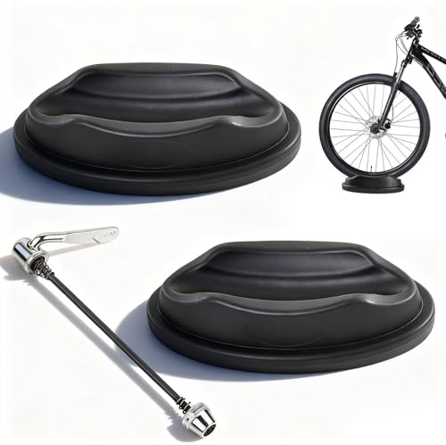 SXTDKMJ 2 pezzi di supporto per ruote anteriori, ruota anteriore per bicicletta, con sgancio rapido, accessorio per allenamento a rotelle, per interni e biciclette