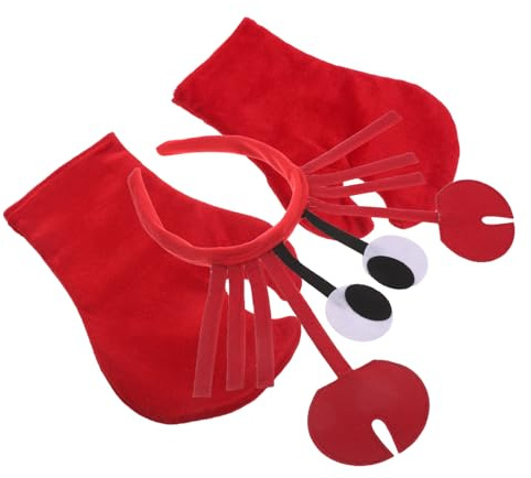 NUOBESTY Ocean-themed Headband Claw Gloves Costume Funny Crab Hair Accessory for Adults for Halloween Party Bachelorette Party Seafood Themed Cosplay Props Mardi Gras Birthday Holiday