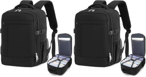 Lossga Easyjet Cabin Bags 45x36x20 Underseat Carry-ons Travel Backpack (Pack of 2)