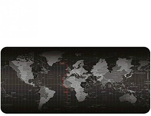 Grand Tapis de Souris,Tapis de Souris Gamer,Tapis Souris XXL Tapis Bureau Mouse Pad avec Carte du Monde pour Souris et Ordinateur, 700 * 300mm