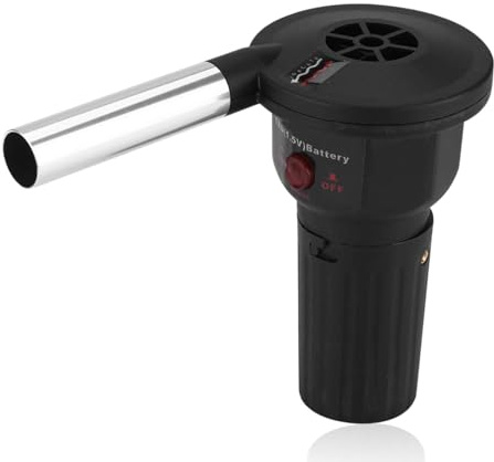 HERCHR Accenditore elettrico Soffiante, Portatile Alimentato a batteria Barbecue Soffiante per campeggio all'aperto Picnic Barbecue a carbone