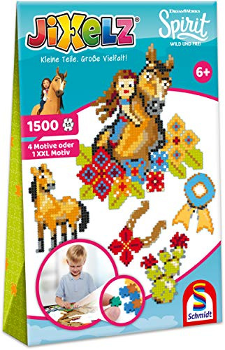 Schmidt Spiele 46133 Jixelz, Spirit, 1 500 delar, 5 motiv, barnpysselset, barnpussel, färgglada