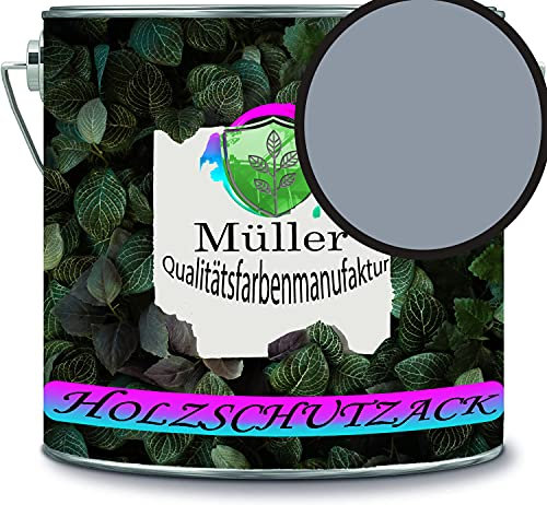Müller - Vernice protettiva per legno, resistente alle intemperie, protezione a lungo termine dagli agenti atmosferici, colore di protezione per legno RAL 7001, colore: grigio argento