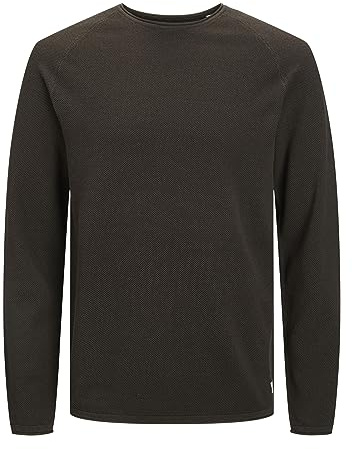 Jack & Jones Herren Jjehill Knit Crew Neck Noos Pullover, Mulch 1, M EU