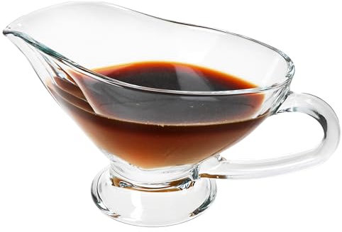 MamboCat Sauciere Gourmet aus Glas I 310 ml I transparent I Servierkanne I Zeitloses Design I Saucenschüssel I Soßenschale I Kochzubehör