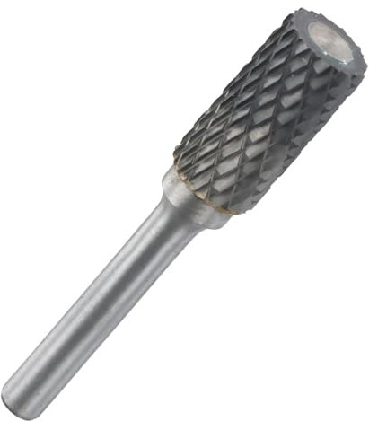 Hartmetallfräser,Hartmetall Frässtifte mit 1/4-Zoll-Schaft,Doppelschnitt Drehfeile,Frässtift-ø 12mm Zylinderendschnitt,Schneideisen für Stahlmetallbearbeitung,Polieren und Gravieren (B)