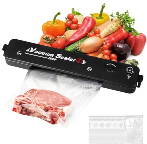 Vakuumierer Vakuumiergerät, Vakuumiergerät Mit 100 Vakuumbeuteln, Vacuum Sealer Folienschweißgerät Vakuumierer, Vacuumiergeraet Einschweissgerät Vakuum Maschine Für Trockene Und Feuchte Lebensmittel
