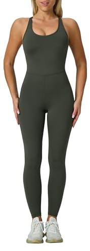 LOVESOFT Women's Sleevesless Bodysuit Dance Unitard, Backless Bodycon Rompers Jumpsuits for Workout Yoga