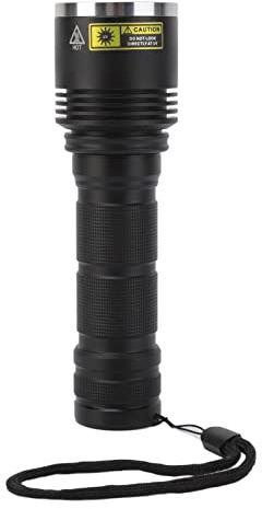 Pilipane Lampe de poche UV LED 15 W haute puissance 365 nm de longueur d'onde torche professionnelle à lumière noire avec coque en alliage d'aluminium pour le durcissement de la résine,