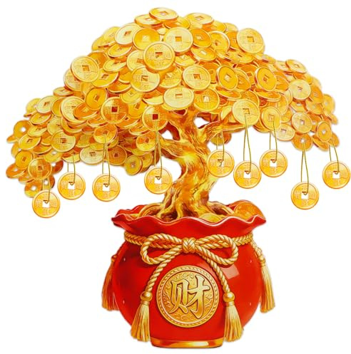 WhatSign Chinese New Year Card, 3D Pop Up Fengshui Money Tree Decoration for Prosperity – Large Handmade Lunar New Year Gifts, Ideal Home Décor for Table, Desk, Office 2026 Year of The Horse