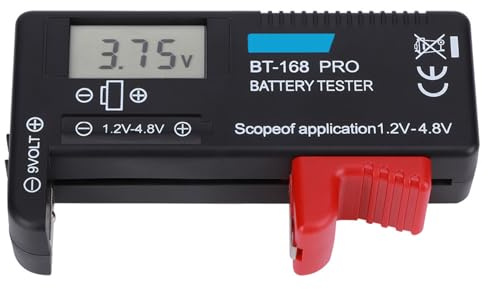 Dioche BattBT-168PRO Digital LCD-batteritestare för små Batterier Bärbar Batterikontroll med Snabb Noggrann Testning för CR2032, AA, AAA, 9V och Mer