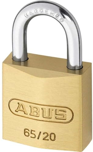 ABUS Lucchetto ottone 65/20 - Serratura per valigie - Corpo della serratura in ottone massiccio - Grillo in acciaio temprato - Livello di sicurezza 3