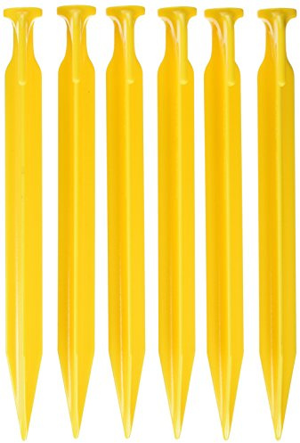 Coghlan's 9-inch ABS Tent Pegs - Lightweight Durable Plastic Grounds Stakes for Camping Tents, Outdoor Canopy Stakes for Beach and Garden, Lawn and Rain Tarp
