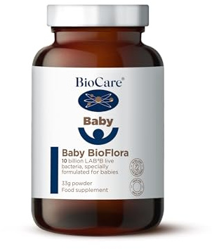 BioCare Baby BioFlora, 33g | LAB4B Live Bacteria Complex Powder, GOS Prebiotic Fibre, Formulated for Babies