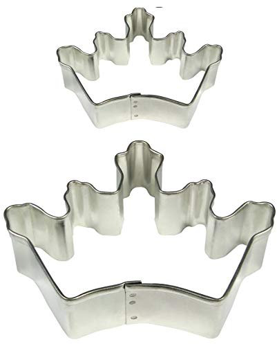 PME SC617 Lot de 2 Emporte Pièces Couronne pour Biscuits et Gâteaux, Acier Inoxydable, Argent, 9 x 2 x 6 cm SC617