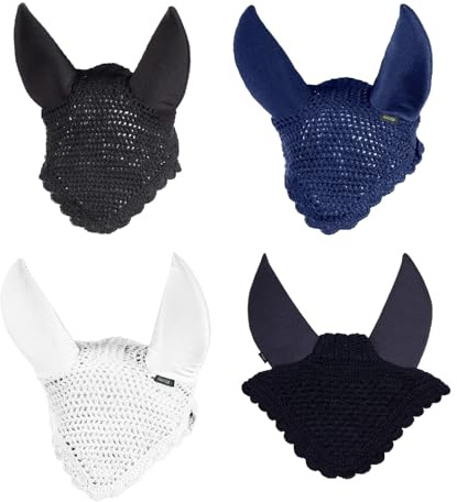 netproshop Geräuschdämpfende Fliegenhaube mit Neoprenohren, Fliegenohren für Pony oder Full, Groesse:Full, Farbe:Blau