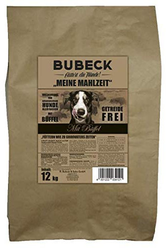 Hundefutter trocken getreidefrei von Bubeck mit Büffel gebacken Adult
