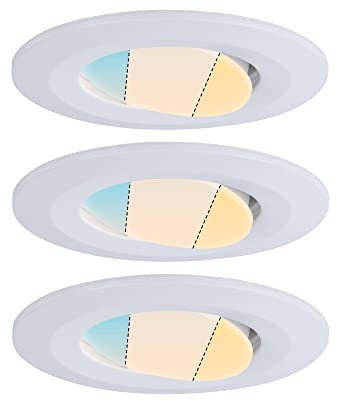 Paulmann 99935 Einbauleuchte LED Calla rund 3x5,5W Weiß matt schwenkbar Whiteswitch