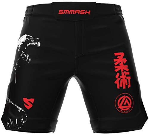 SMMASH Zilla Ultralätt Shorts MMA Herr, Kampsport Byxor, Brottning UFC, Exceptionell Rörelsefrihet, BJJ, Krav Maga, Andas och Lätt, Antibakteriellt Material, Tillverkad i EU (M)