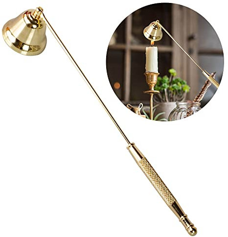 CC wonderland zone Éteignoir à Bougie - Accessoire Éteignoir à Mèche pour Éteignoir la Flamme de la Bougie en Toute Sécurité,Or