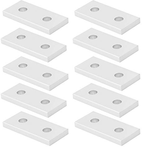 Piastra di Giunzione Piatta, Piastra di Giunzione 10 Pezzi, Piastre di Rinforzo Angolari Piatte in Alluminio Che Collegano il Collegamento Verticale di Rinforzo, Bretelle (2020)