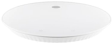 Alessi Plissé MDL16 W - Balance de Cuisine Digitale Design, Suspendable avec un Support Mural, en Résine Themoplastique et Verre Trempé, Batterie Rechargeable, Blanc