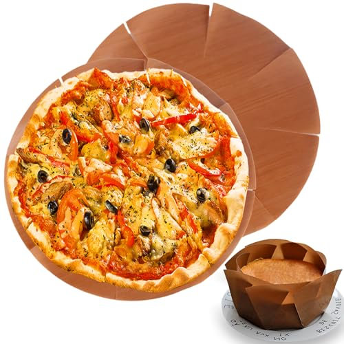 Lot de 2 papiers sulfurisés réutilisables de 40 x 40 cm - Pour friteuse à air chaud - Rond - Résistant à la chaleur - Anti-adhésif - Accessoire de cuisson - Pour Airfryer, grille-pain