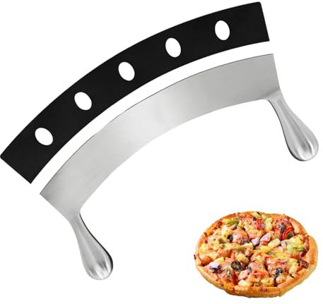 AMONENZ Taglia Pizza, 30cm Rotella Tagliapizza, Taglia Pizza Acciaio, Coltello da Cucina con Protezione Speciale, per Tagliare Torte, Pane e Dolci