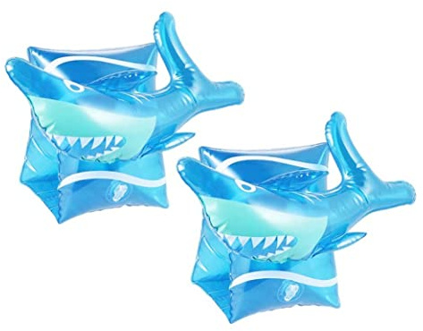 Pesoncarl Kids Pool Floats Inflatable Swimming Armbands Children Arm Floaties Water wing Swim Rings 2PCS Shark, Pool Toys