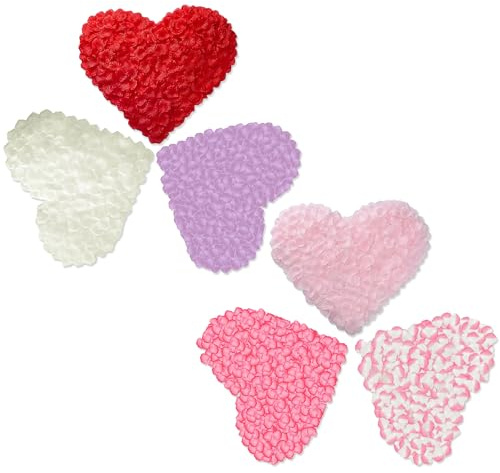 YiiHHooN Petali di Rosa Finti, 2400 Pezzi Petali di Rosa Artificiali per Matrimoni da Spargere, 6 Colori Decorativi Petali di Fiori Rose Finte per Matrimoni Valentino Proposte