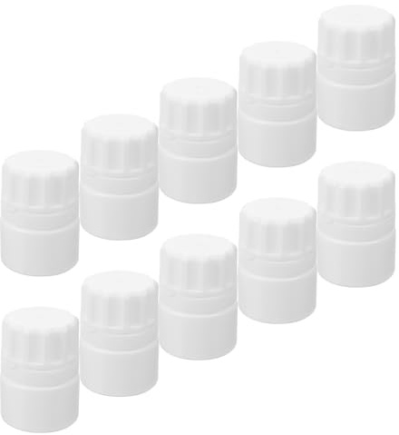 Mipcase 10 pezzi Bottiglie Portapillole Spesse in Plastica Leggera Contenitori Compatti e Portatili per Farmaci Bottiglie Resistenti per Compresse da Viaggio