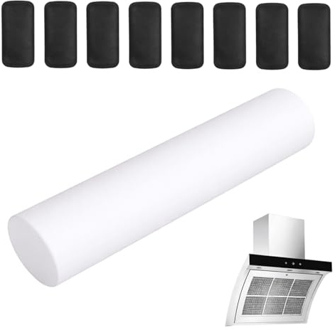 VBK 1 Roll Range Hood Filter Paper, Anti-Grease Anti-Odor High Absorption, Universal Cut to Size Filters, 46x15 cm for Keep The Range Hood Cleanly For a Long Time