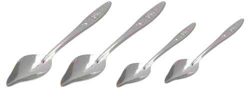 Toyvian Cuchara para Alimentar Loros de Acero Inoxidable 4 Piezas Resistente Óxido para Uso en Casa o Tienda de Mascotas