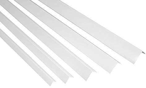 2 Mètres PVC Baguette D'Angle Plastique Coin Extérieur Antichoc Divers Tailles, F Profile, Dimensions:10x10mm - F19